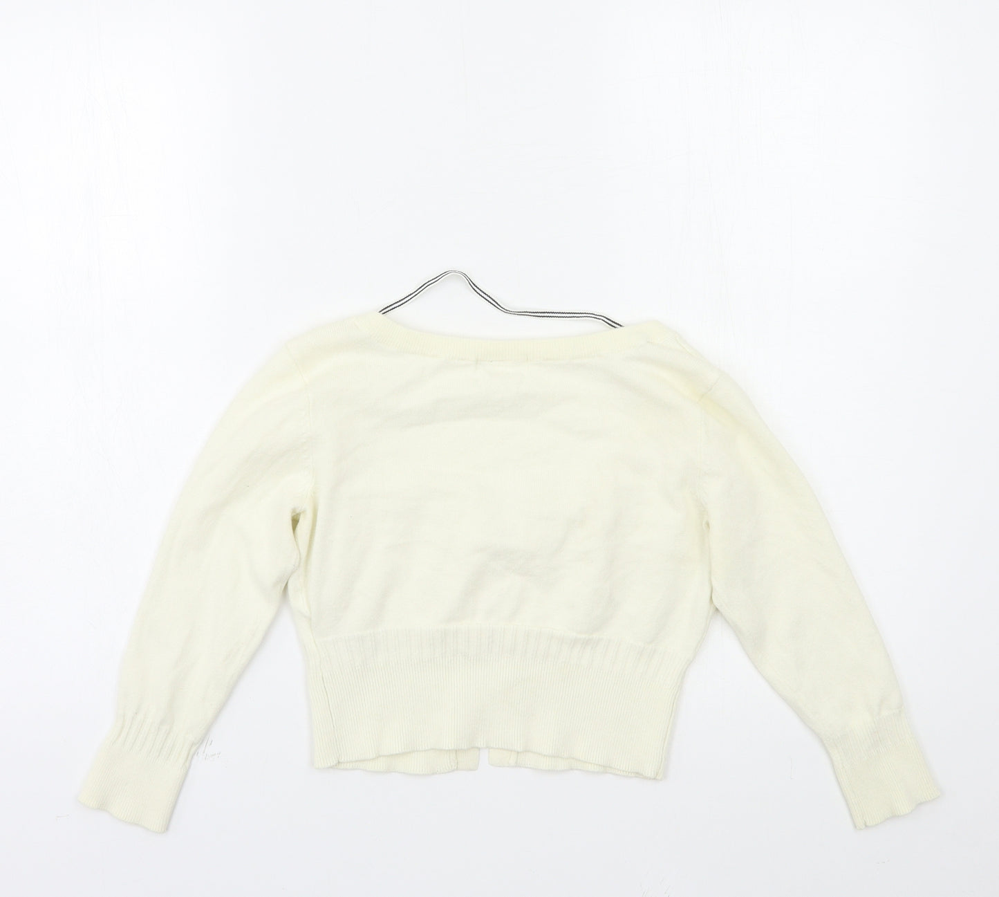 H&M Womens Beige  Knit Cardigan Jumper Size XS