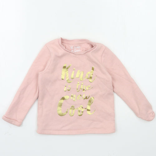 F&F Girls Pink   Pullover Sweatshirt Size 3-4 Years