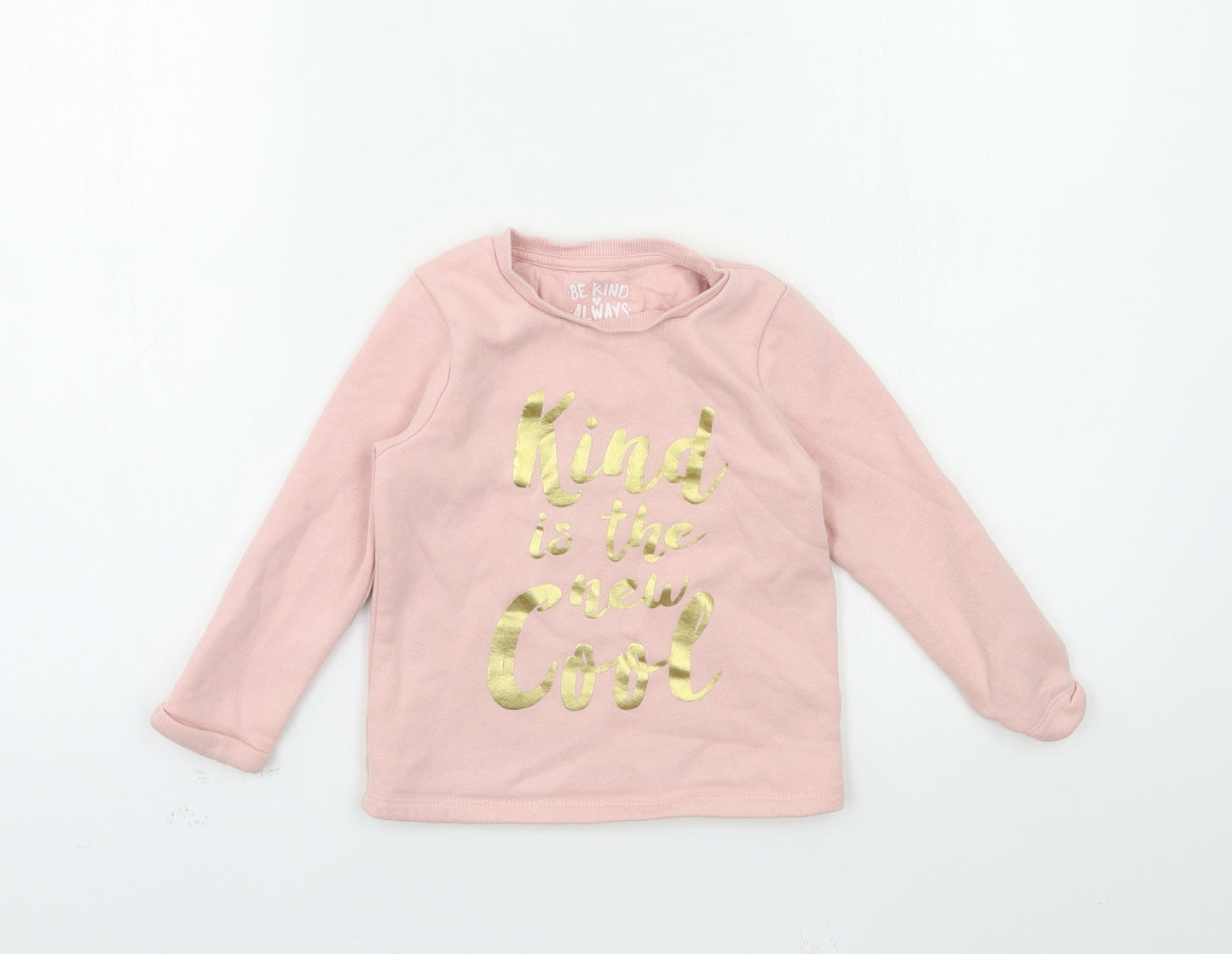 F&F Girls Pink   Pullover Sweatshirt Size 3-4 Years