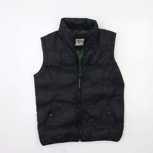 Cedar Wood State Mens Black   Gilet Coat Size M