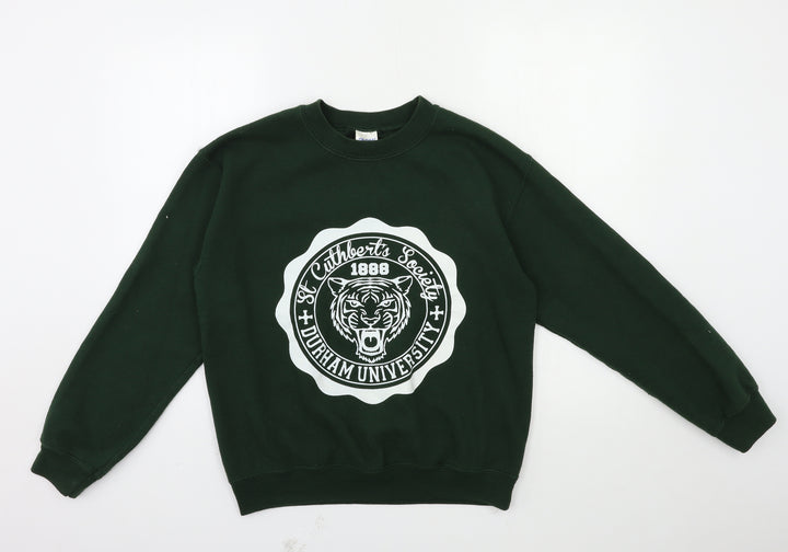 Gildan Womens Green Pullover Sweatshirt Size S