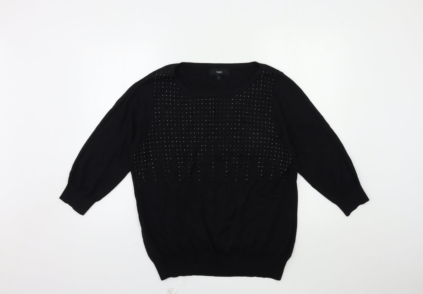NEXT Womens Black  Knit Pullover Jumper Size 18