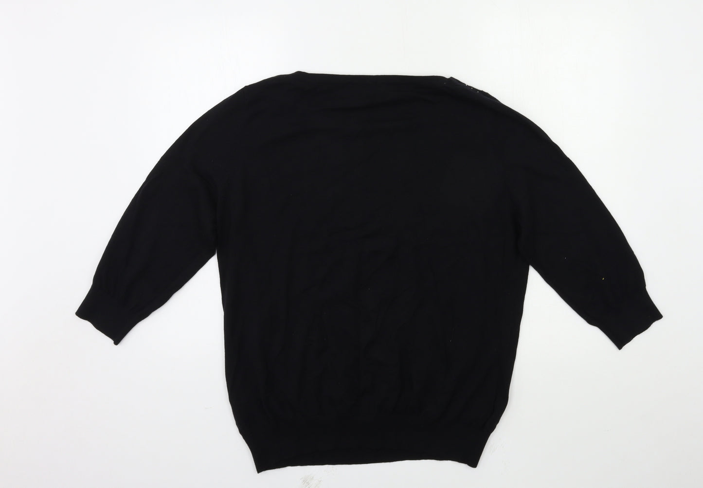 NEXT Womens Black  Knit Pullover Jumper Size 18