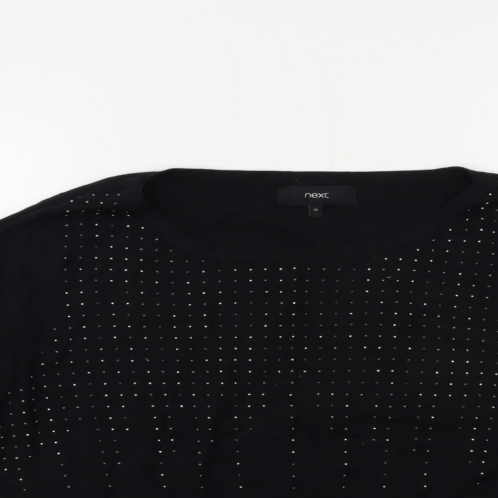 NEXT Womens Black  Knit Pullover Jumper Size 18