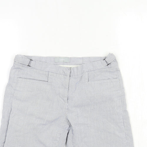 FARH Womens Blue Striped  Cropped Trousers Size 28 in