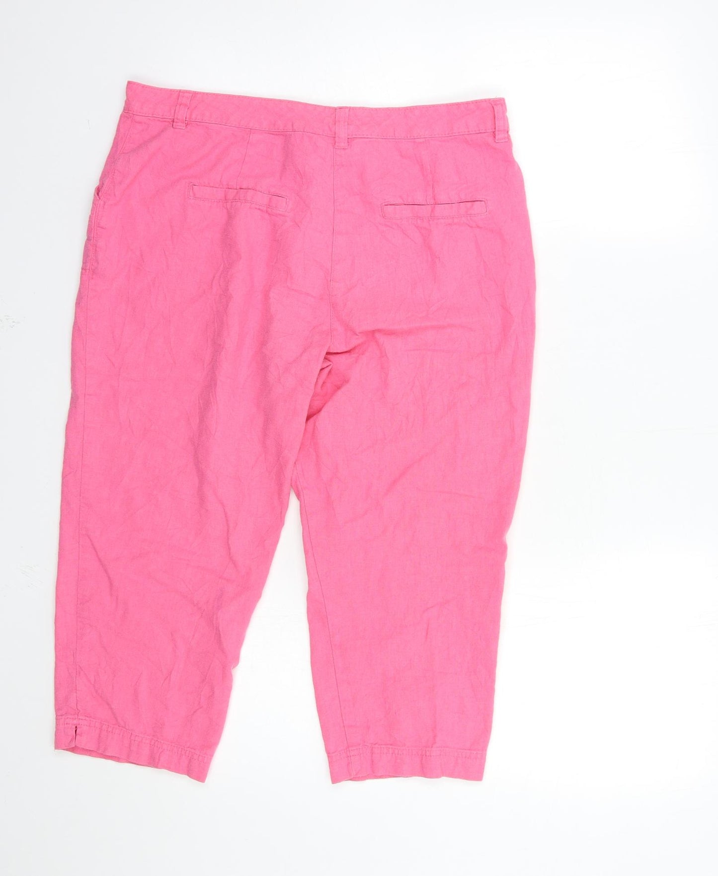 BHS Womens Pink   Cropped Trousers Size 12 L20 in