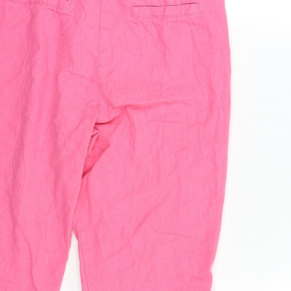 BHS Womens Pink   Cropped Trousers Size 12 L20 in