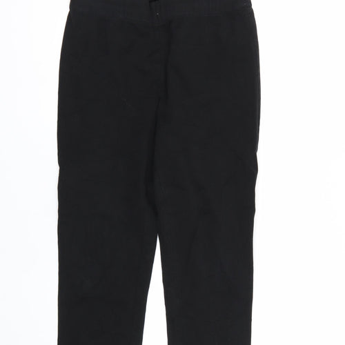 M&S Womens Black   Cropped Trousers Size 14 L24 in