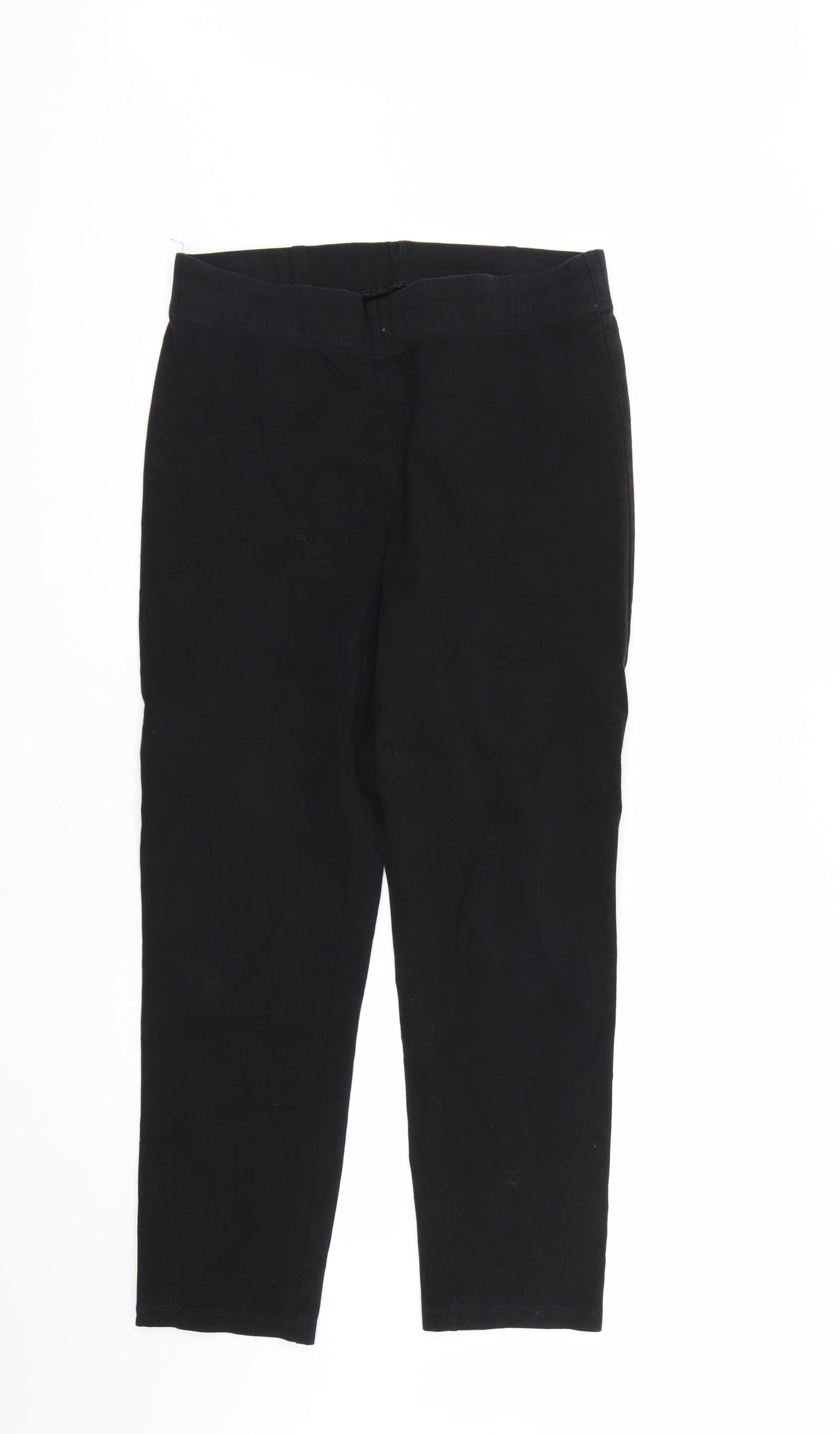 M&S Womens Black   Cropped Trousers Size 14 L24 in