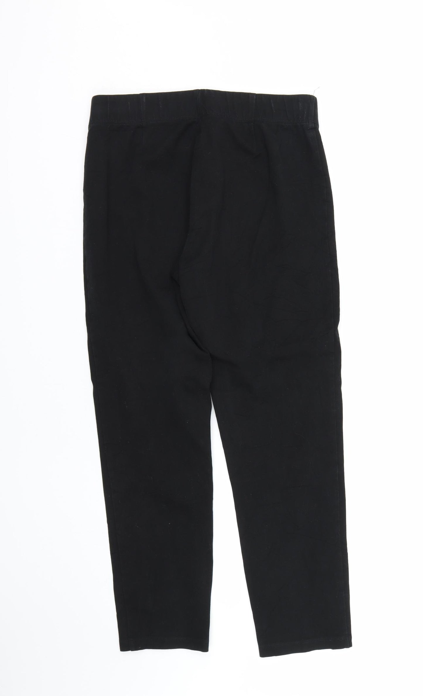 M&S Womens Black   Cropped Trousers Size 14 L24 in