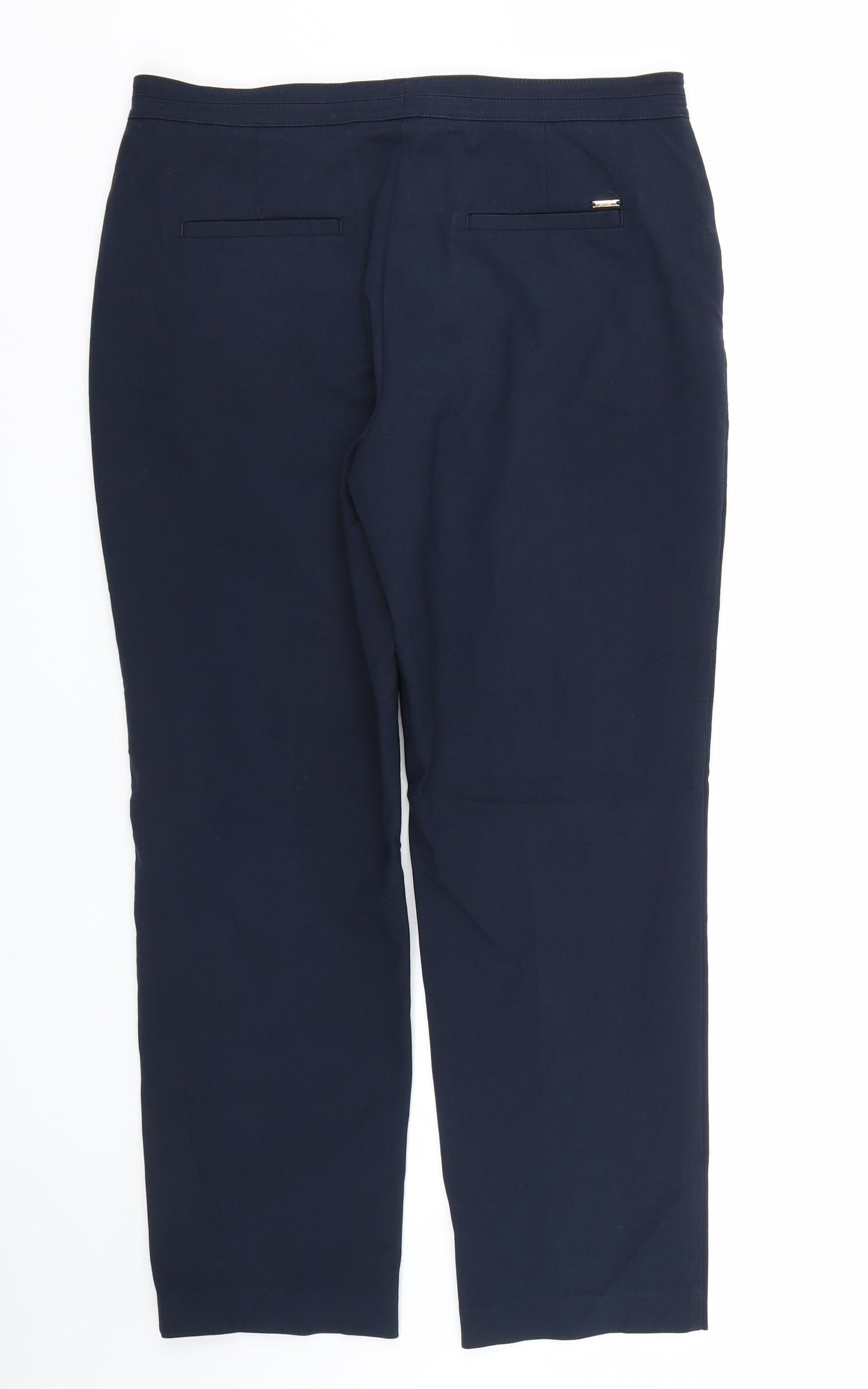 Per Una Womens Blue   Cropped Trousers Size 14 L27 in