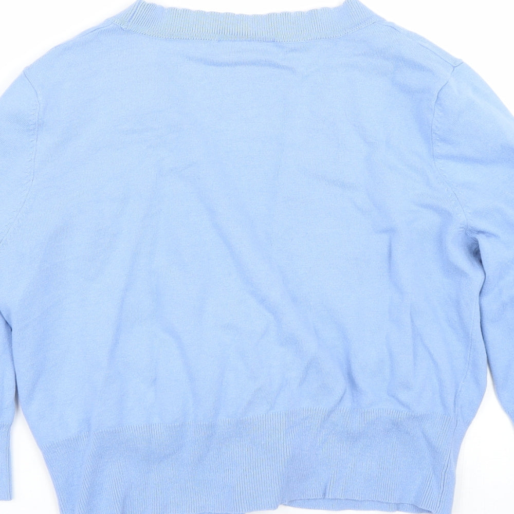 Wallis Womens Blue   Cardigan Jumper Size M