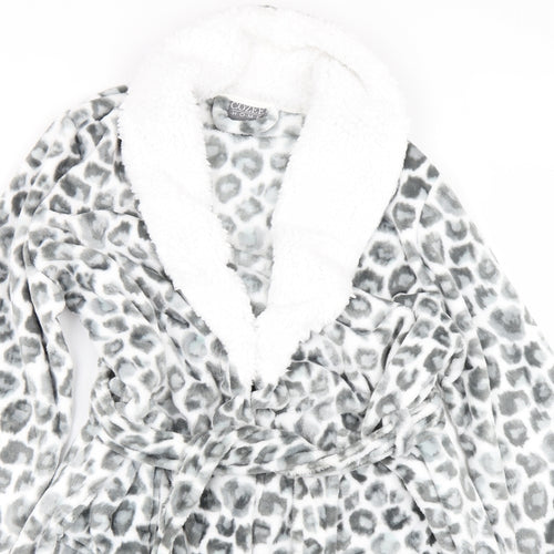Cozee Womens Grey Animal Print  Cami Gown Size M