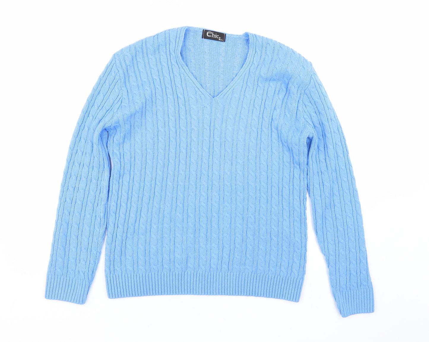 CHIC Womens Blue   Pullover Jumper Size M