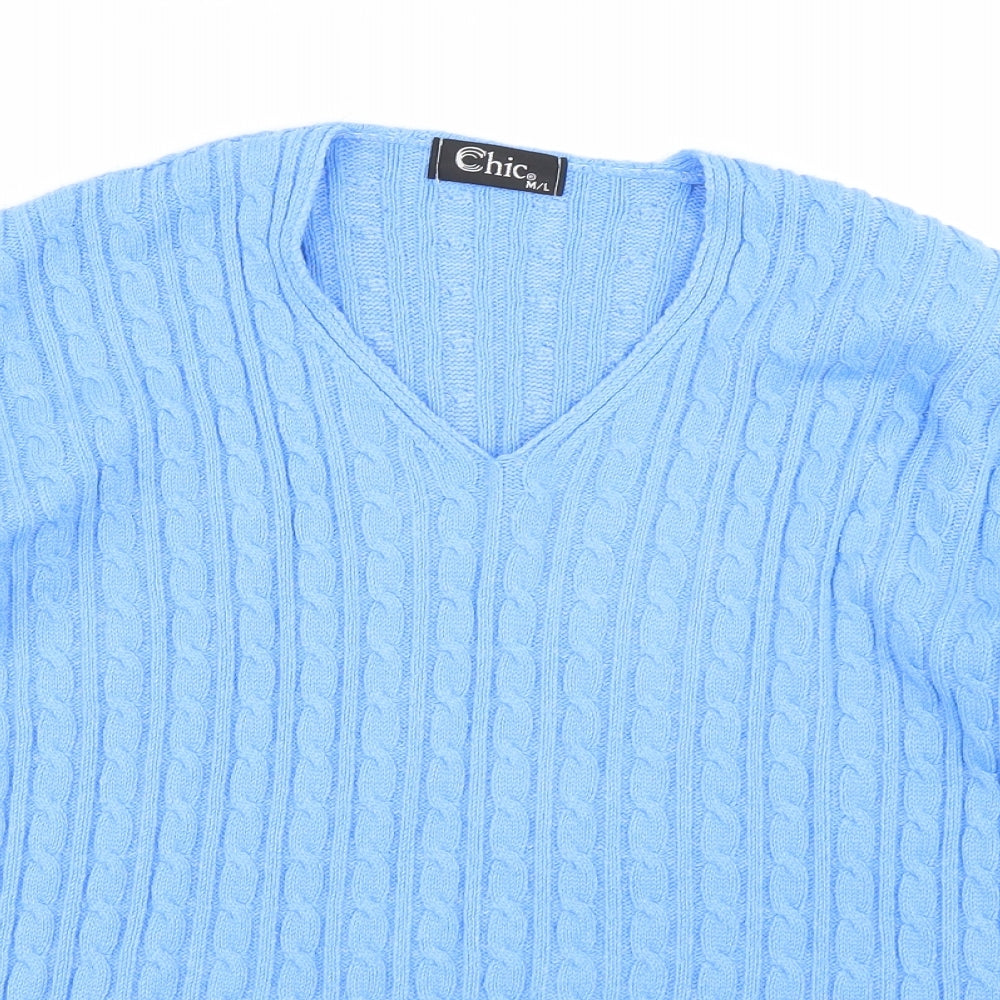 CHIC Womens Blue   Pullover Jumper Size M