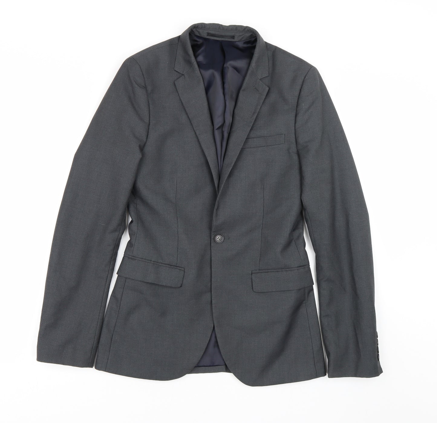 Topshop Mens Grey   Jacket Suit Size 34