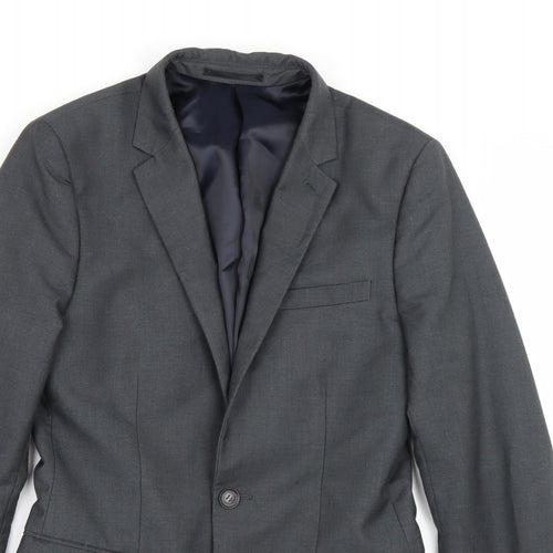 Topshop Mens Grey   Jacket Suit Size 34
