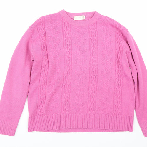 Choice Womens Pink   Pullover Jumper Size XL