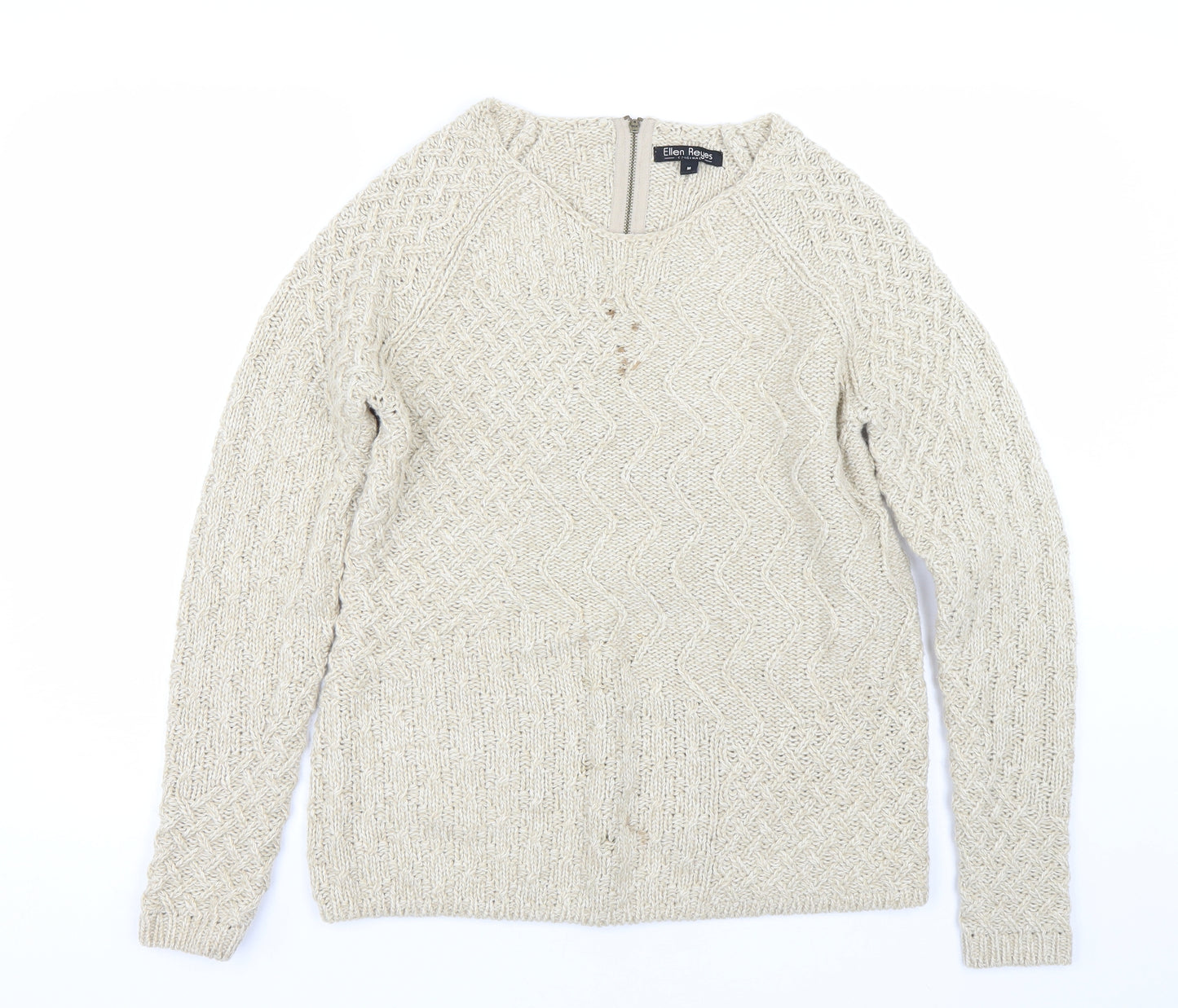 Ellen Reyes Womens Beige   Pullover Jumper Size M
