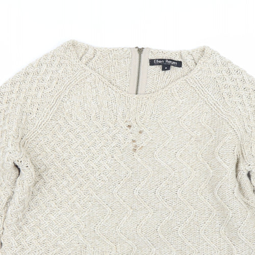 Ellen Reyes Womens Beige   Pullover Jumper Size M