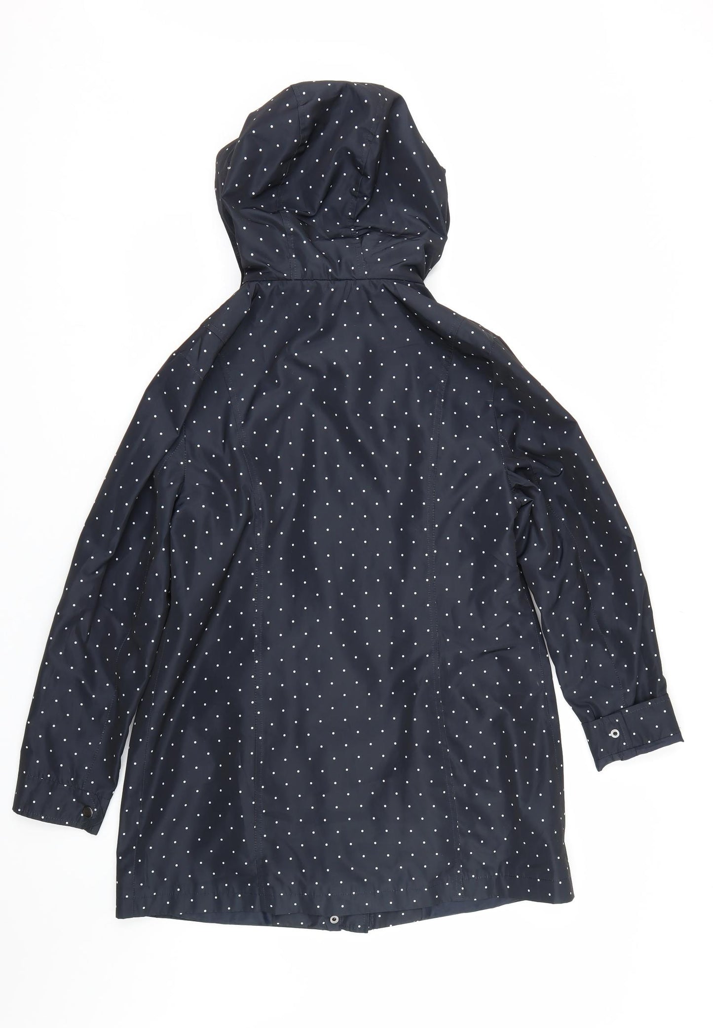 Bonmarché Womens Blue Polka Dot  Rain Coat Coat Size 12