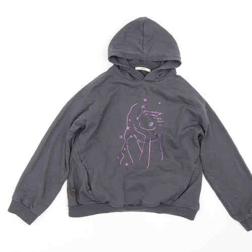 George Girls Grey   Pullover Hoodie Size 9-10 Years