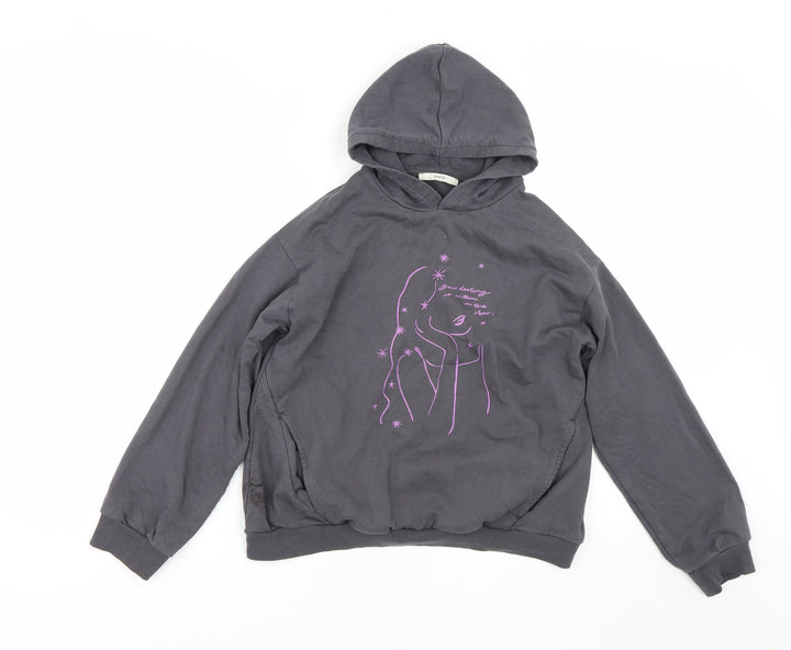 George Girls Grey   Pullover Hoodie Size 9-10 Years