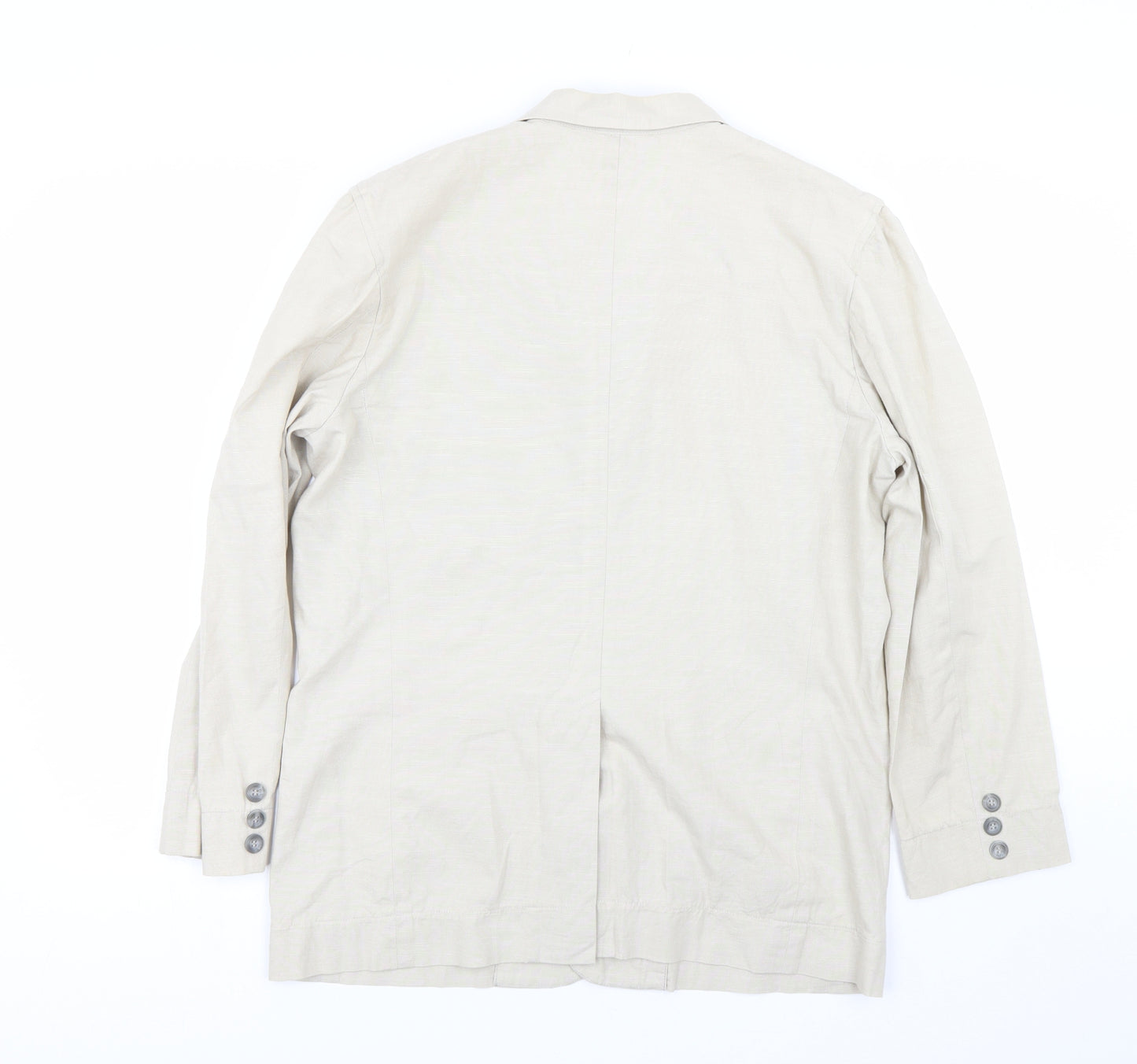 Kwan Womens Beige   Jacket Blazer Size L