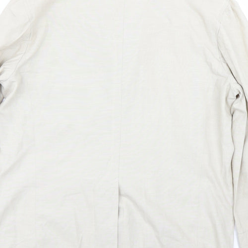 Kwan Womens Beige   Jacket Blazer Size L