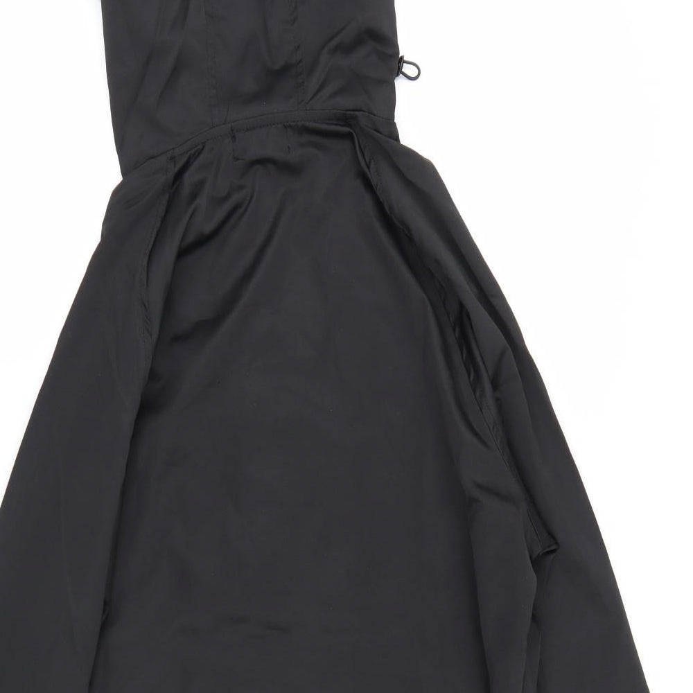 Boohoo Mens Black   Windbreaker Coat Size M