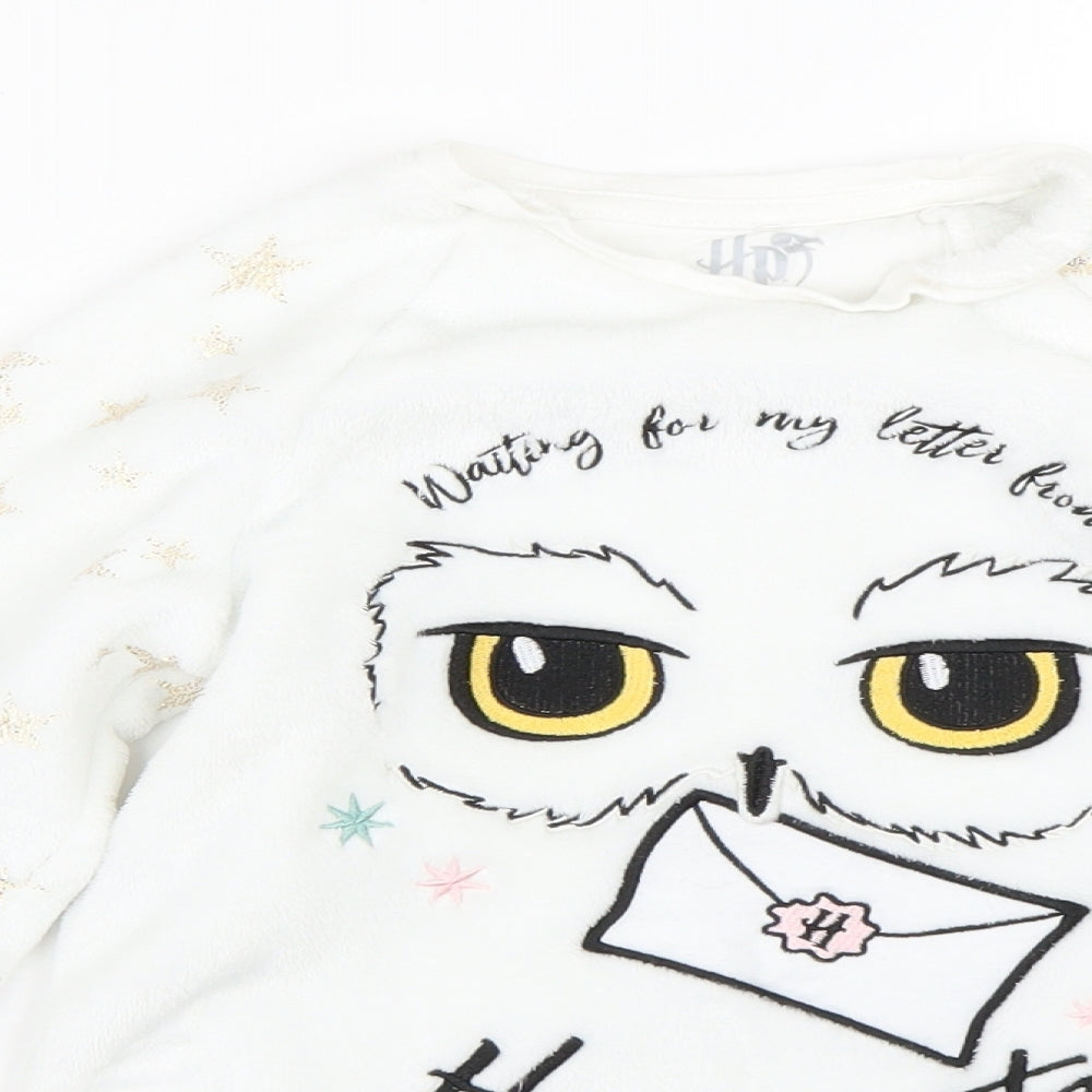 George Girls White   Top Pyjama Top Size 8-9 Years  - Harry Potter