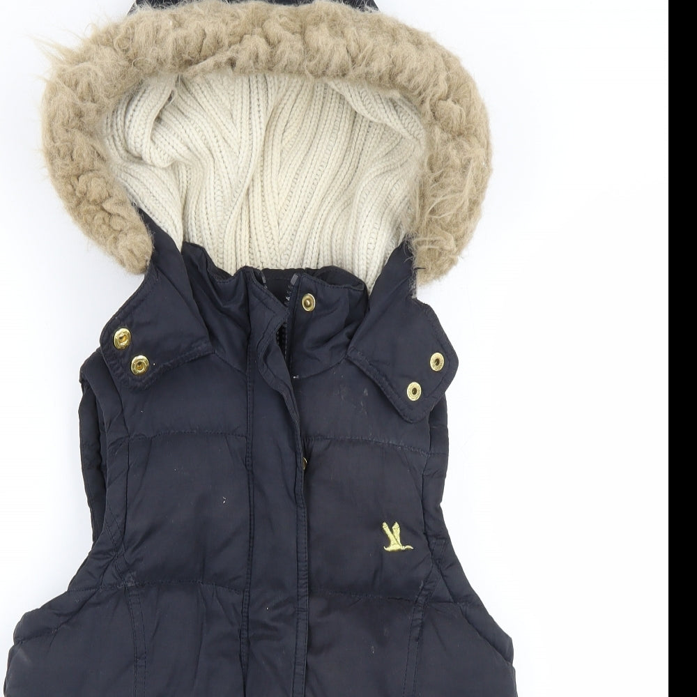 New Look Girls Blue   Gilet Coat Size 10-11 Years