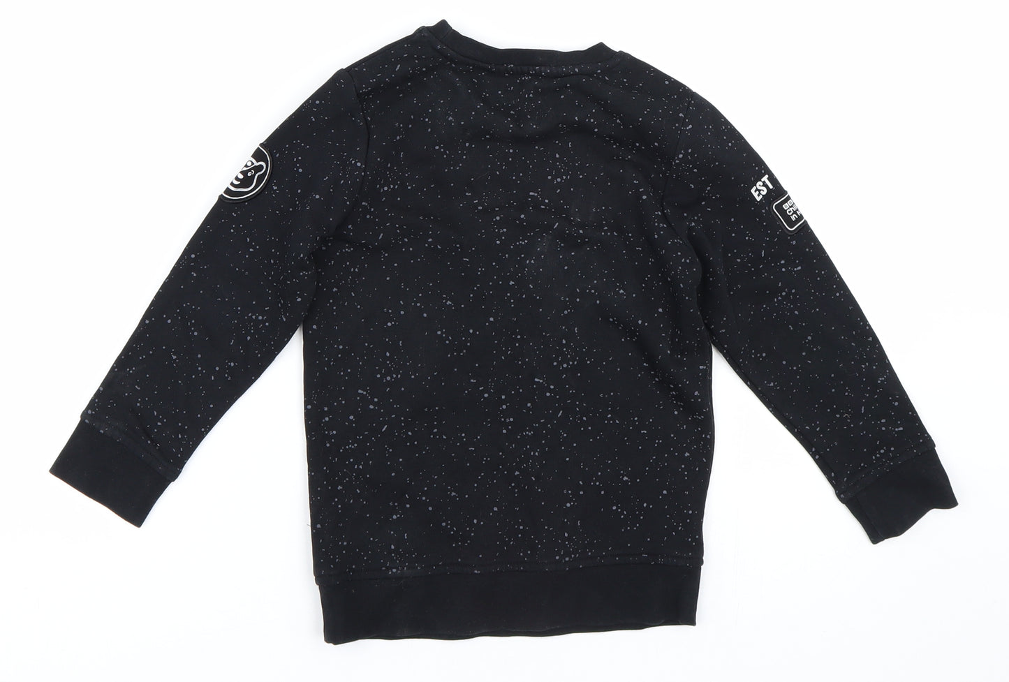 George Boys Black Polka Dot  Pullover Sweatshirt Size 4-5 Years  - Pudsey Bear