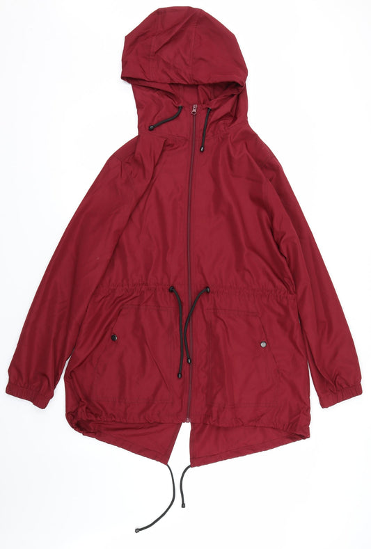 Front view of Primark women’s red jacket coat, size M