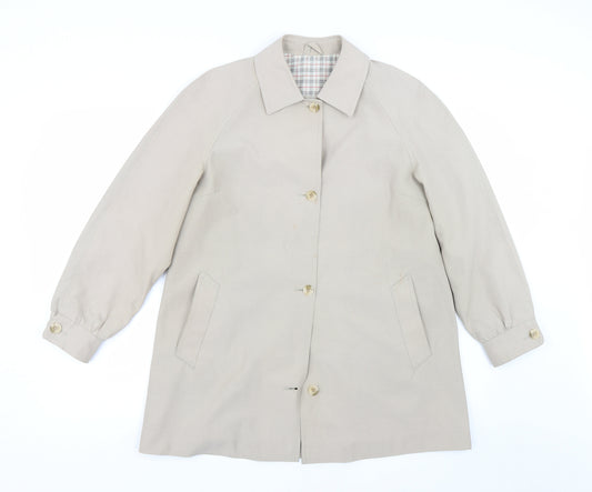 Front view of Simon Blair women’s beige jacket coat, size L