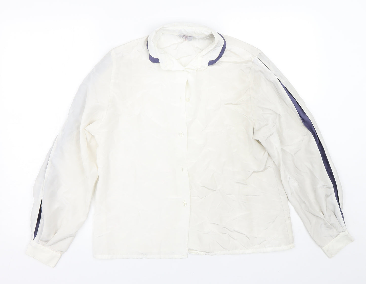 Kollecibles Womens White   Basic Button-Up Size 14