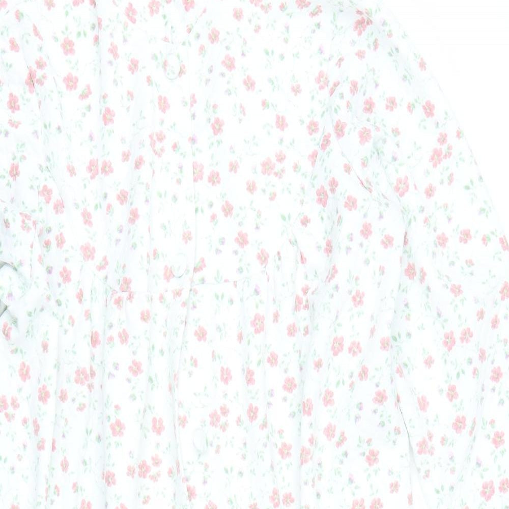 Preworn Womens White Floral  Cami Gown Size 20