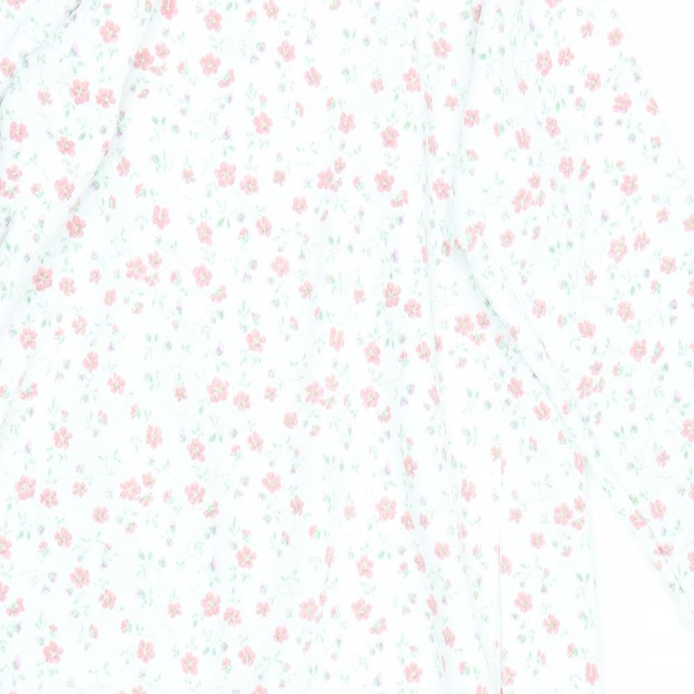 Preworn Womens White Floral  Cami Gown Size 20