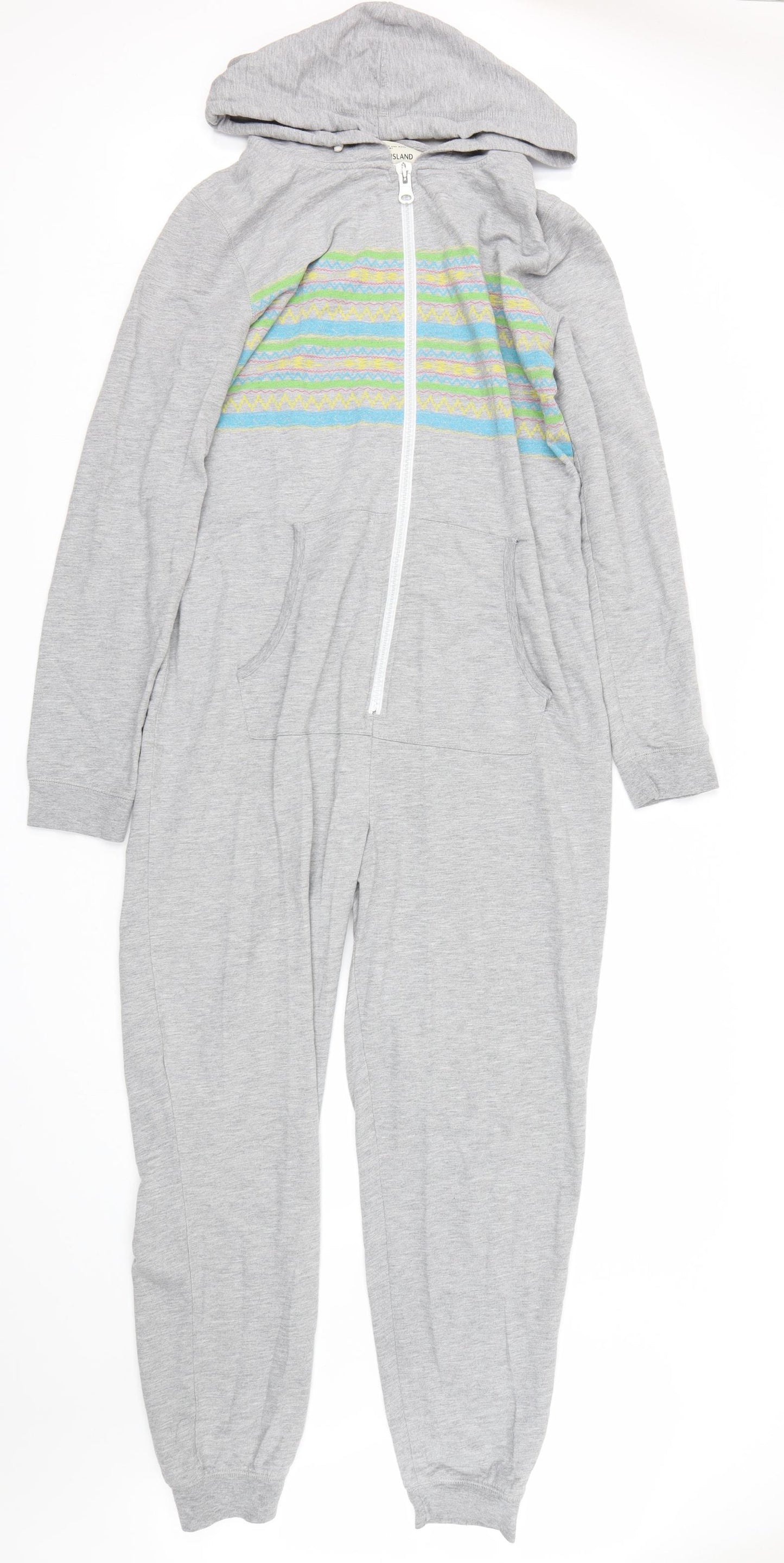River Island Mens Grey Fair Isle   One Piece Size L