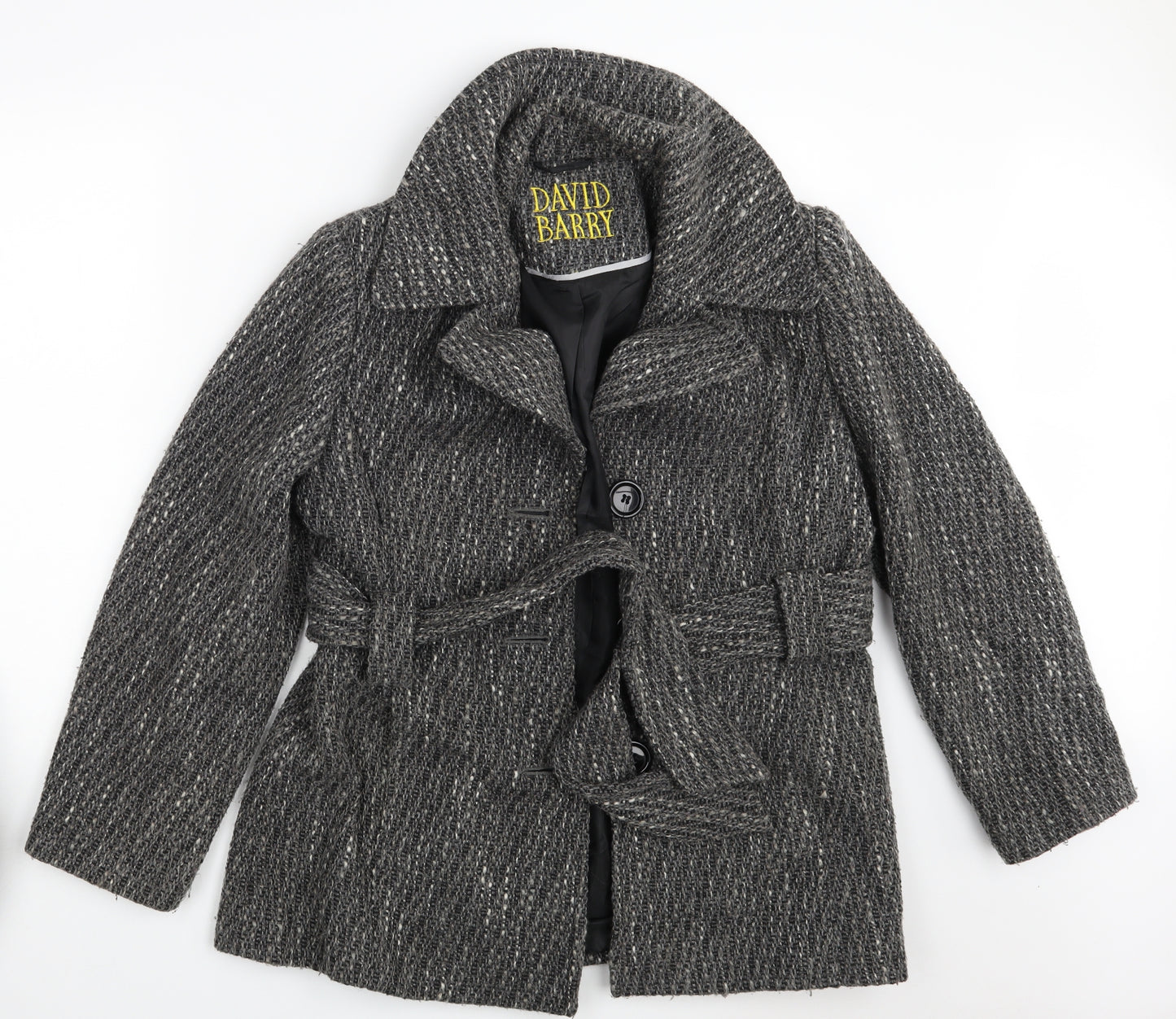 David Berry Womens Grey   Overcoat Coat Size 16