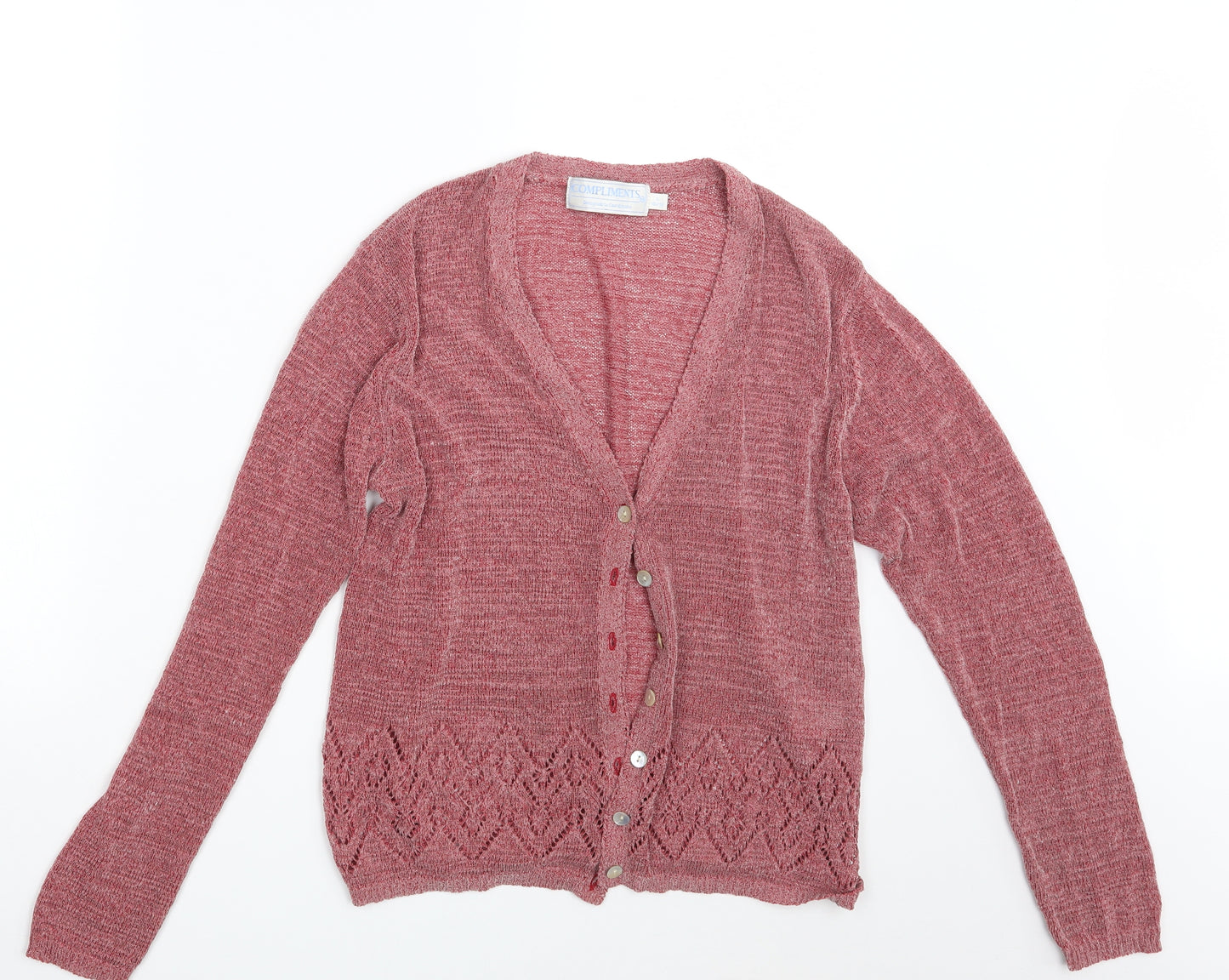 Compliments Womens Pink   Cardigan Jumper Size 10