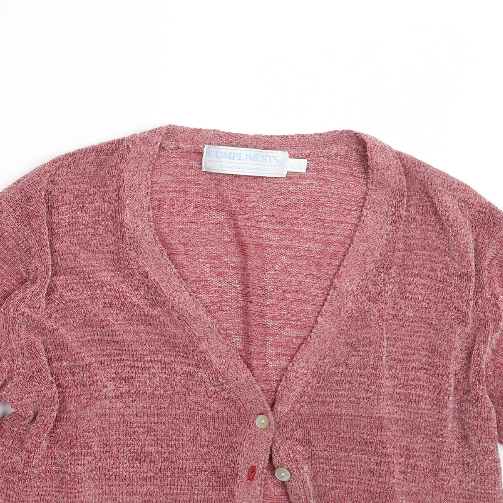 Compliments Womens Pink   Cardigan Jumper Size 10