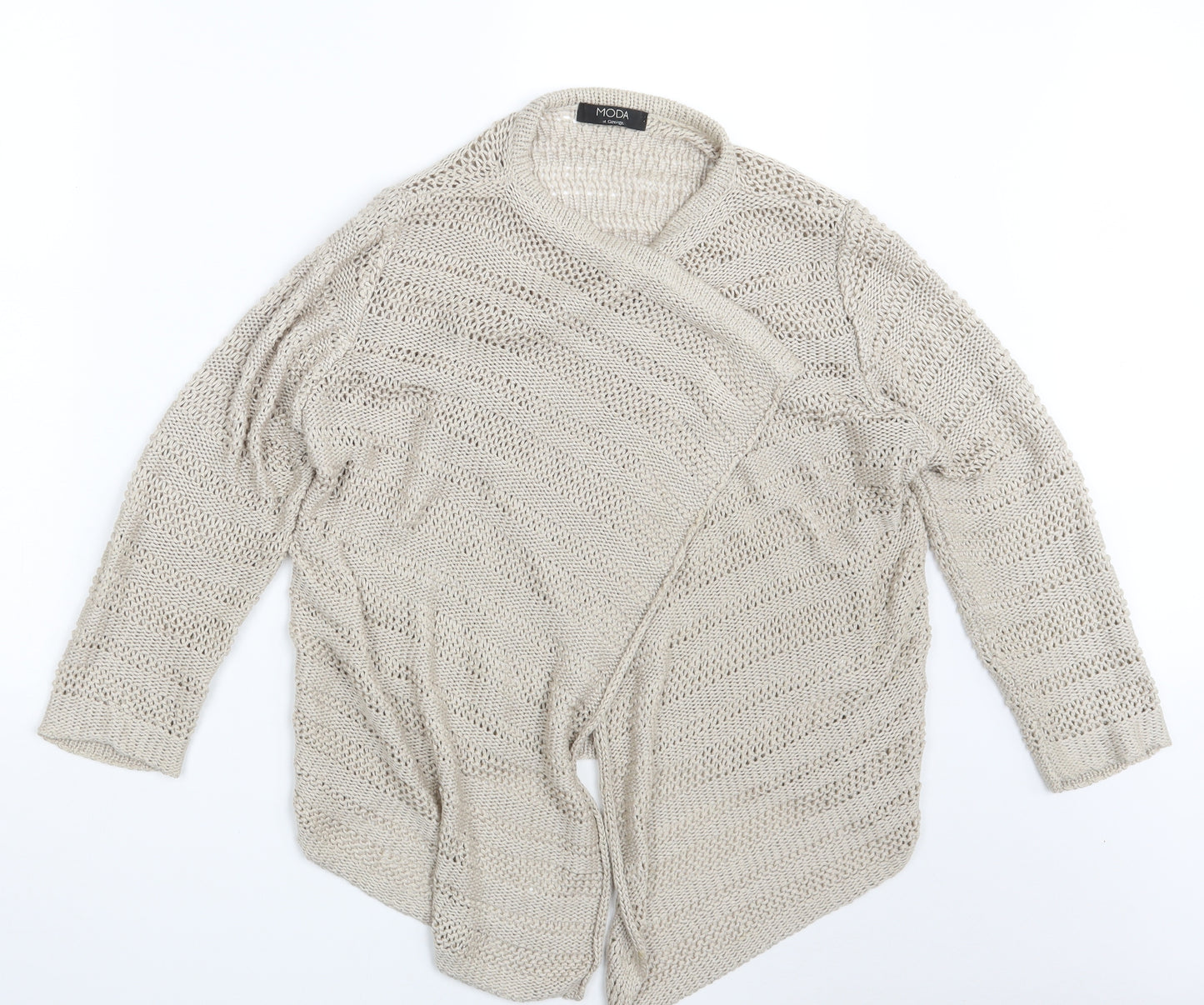 Moda @ George Womens Beige   Wrap Jumper Size 14