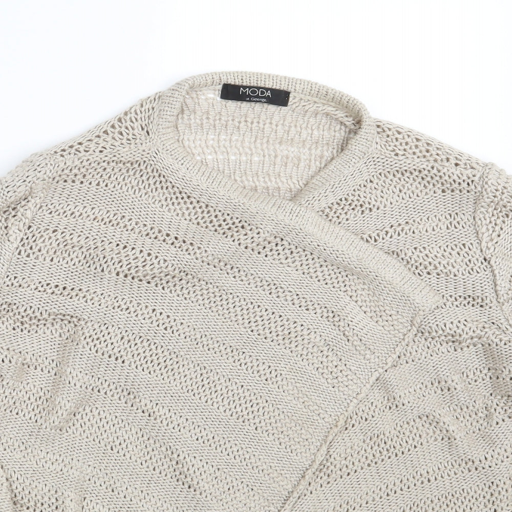 Moda @ George Womens Beige   Wrap Jumper Size 14