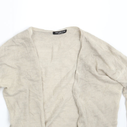 Sensitive Womens Beige   Wrap Jumper One Size