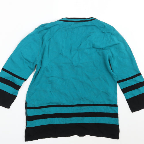 Casamia Womens Blue Striped  Pullover Jumper Size M