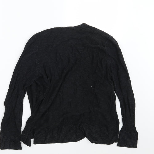 Gap Womens Black  Rayon Wrap Jumper Size M