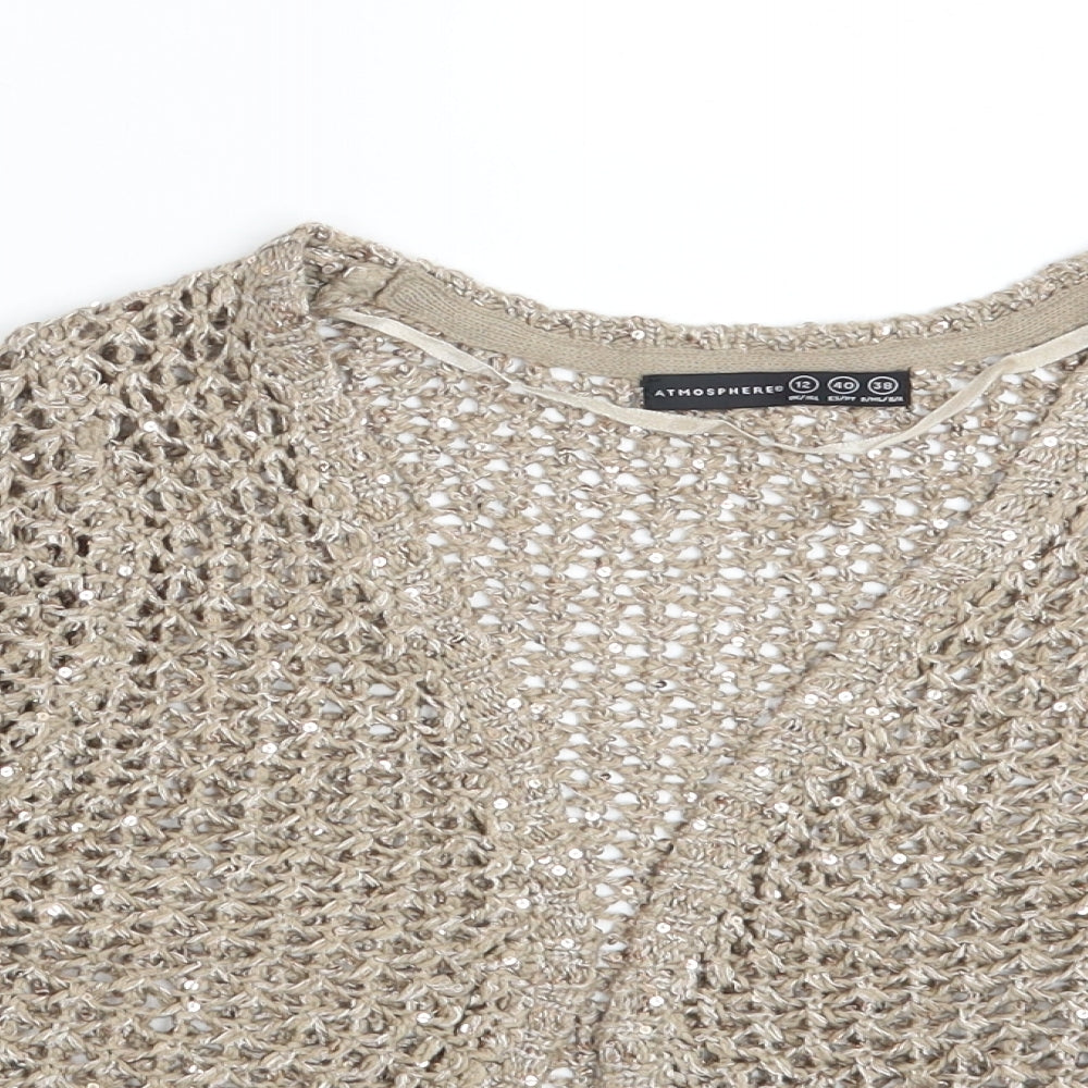 Atmosphere Womens Beige   Shrug Jumper Size 12