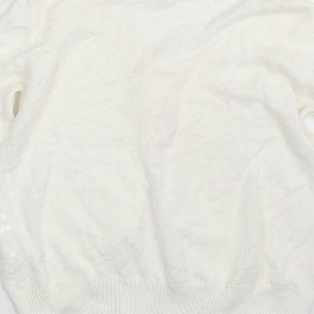BlueZoo Girls Ivory   Cardigan Jumper Size 11-12 Years