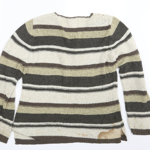 Papaya Womens Multicoloured Striped  Pullover Jumper Size 16